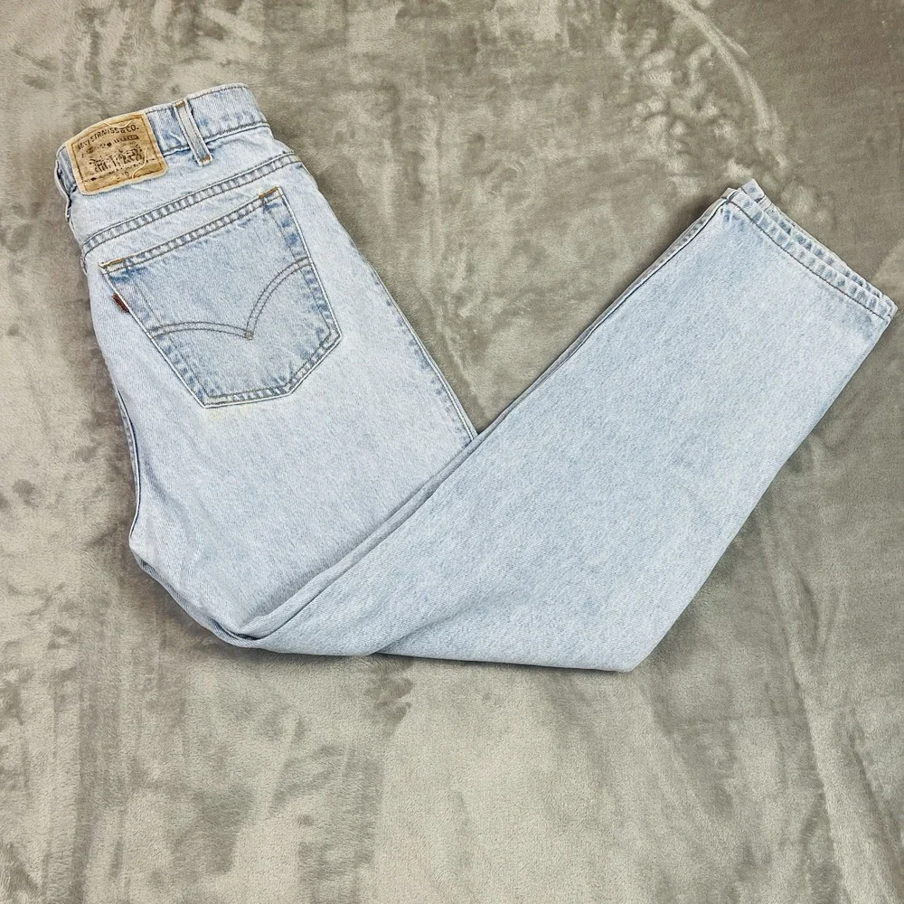 Vintage Mens Levis Jeans Relaxes Fit 540‎ 34x30 Light Faded Blue